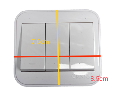 Omni 3 gang surface 1 Way Switch with three switches for easy control of lighting fixtures