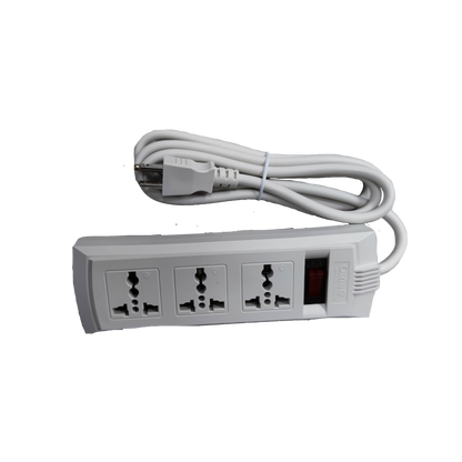 Omni 3 gang universal power strip 6 feet with three universal sockets and power switch