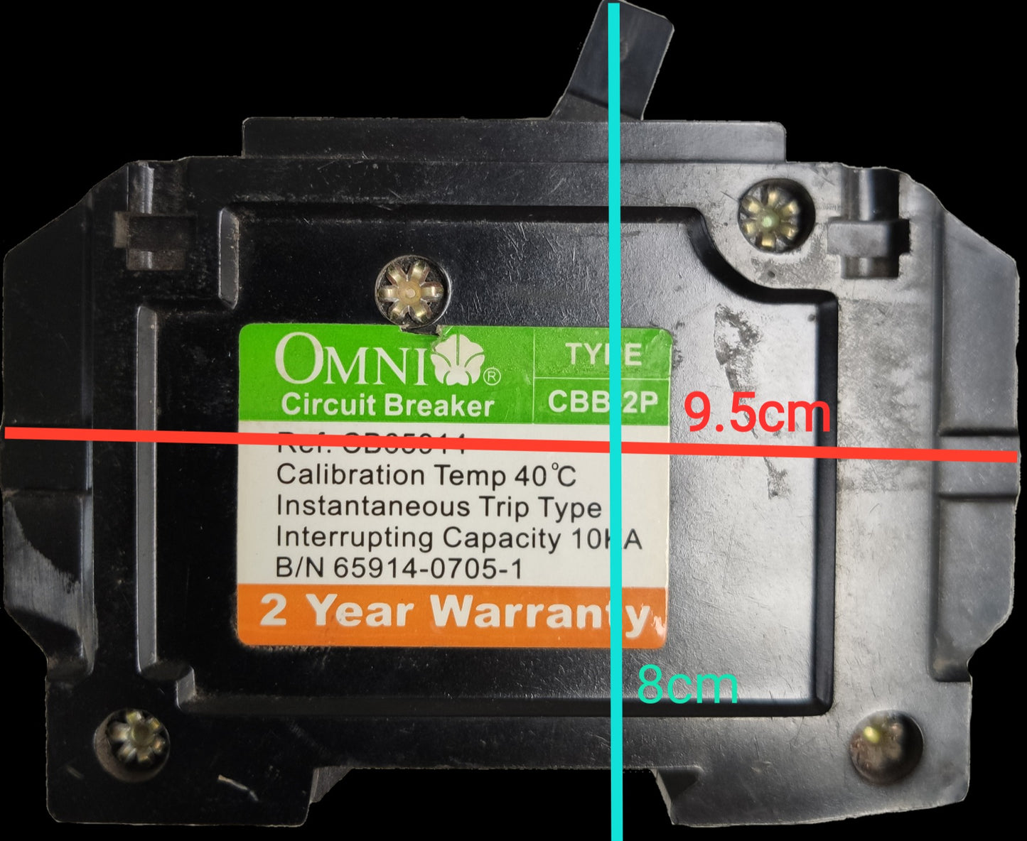 Omni 30A Circuit Breaker Bolt-on Type with 2 year warranty and 10A interrupting capacity