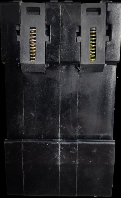 Omni 30A Circuit Breaker Bolt-on Type electrical component with black casing and brass contacts