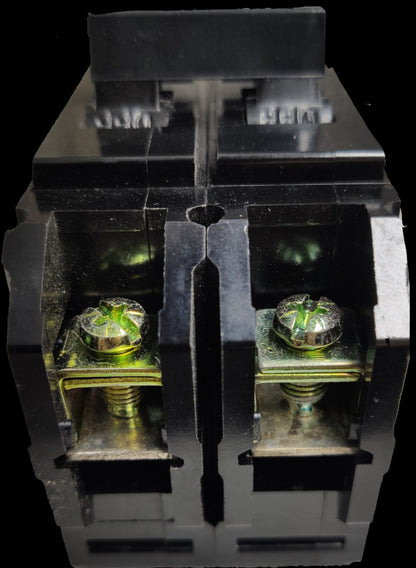 Omni 30A Circuit Breaker Bolt-on Type electrical component with metal screws and black casing