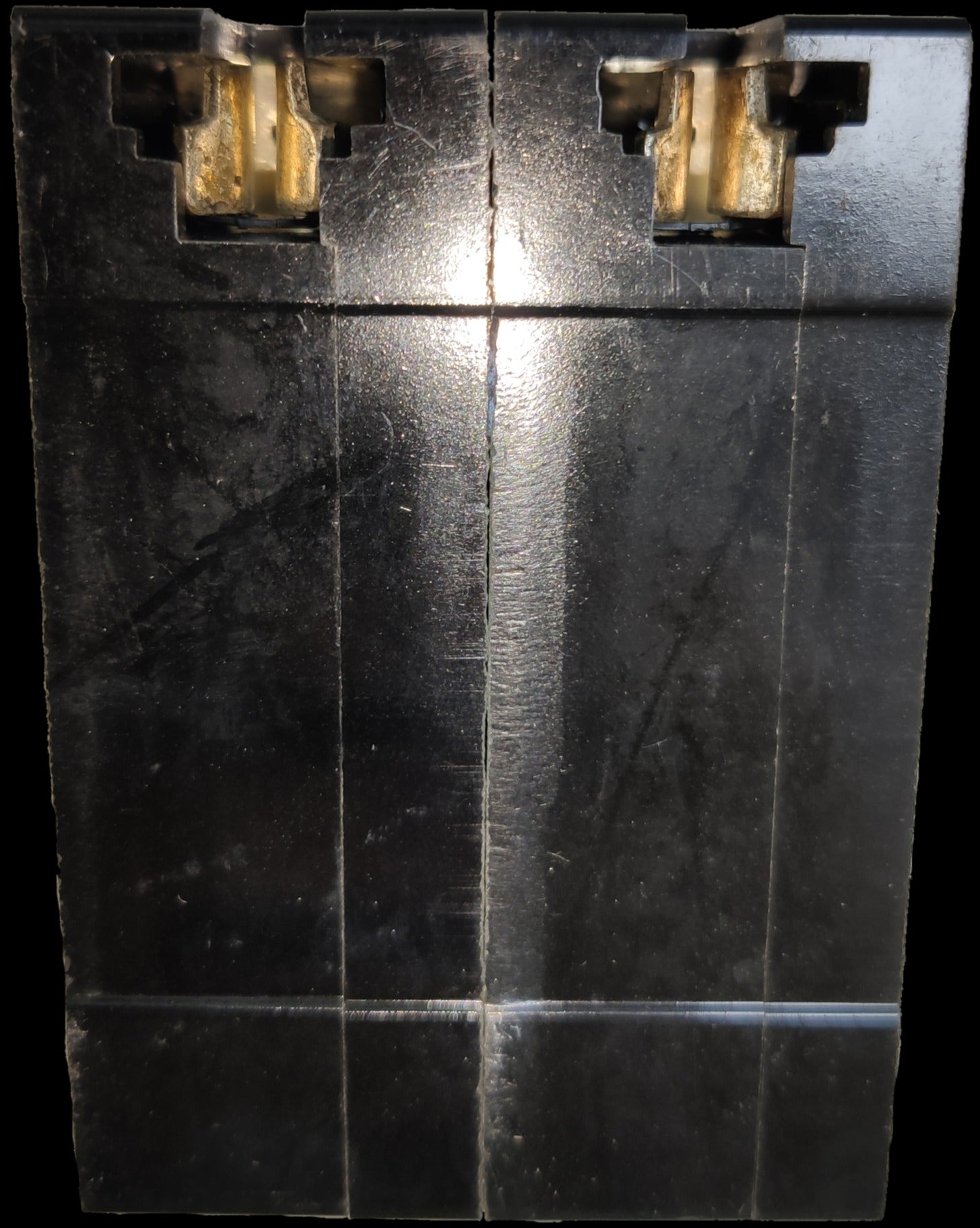 Omni 30A Circuit Breaker Plug-in Type electrical component with black casing and brass connectors