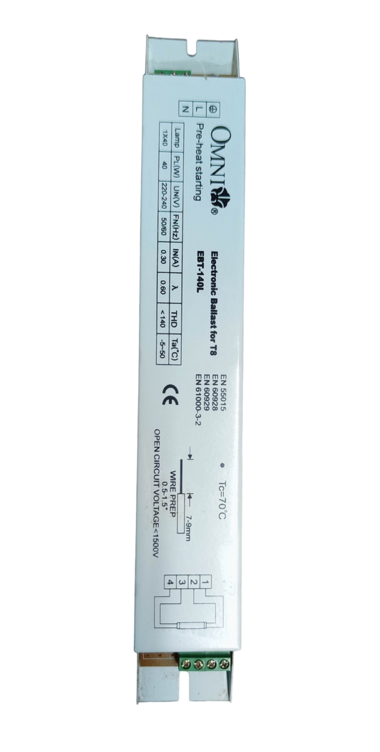 Omni 40W electronic ballast 220V for efficient lighting in various electrical setups