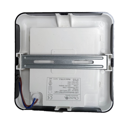 Back view of Omni 4WF2 weatherproof LED wall light 220v with mounting bracket and wiring connections