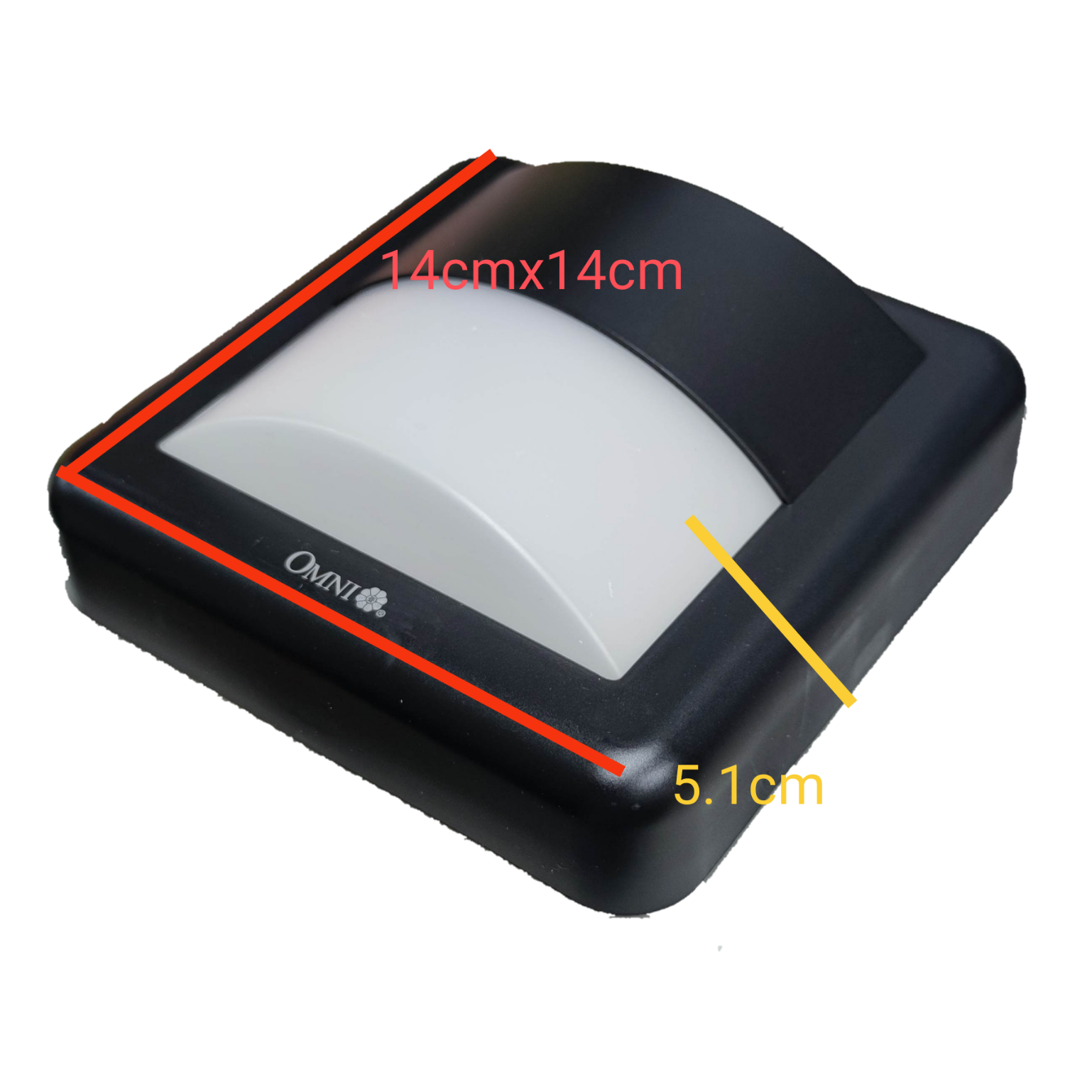 Omni 4WF2 weatherproof LED wall light 220v with a stylish black finish and sleek design