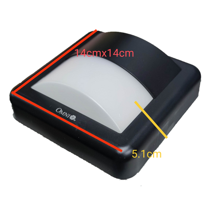 Omni 4WF2 weatherproof LED wall light 220v with a stylish black finish and sleek design