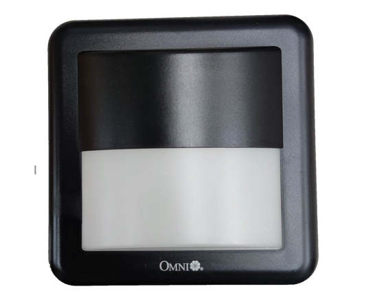 Omni 4WF2 weatherproof LED wall light 220v in sleek black design for outdoor illumination