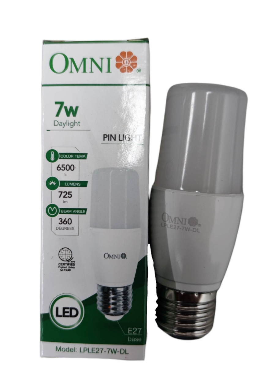 Omni 7W LED Stick Bulb E27 Daylight with 6500K color temperature for bright illumination