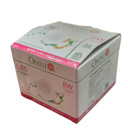Omni 8W LED Down Light 4000K ceiling light box packaging with energy-saving features