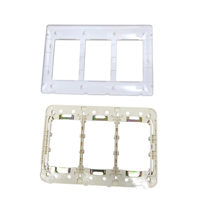Omni 9 gang plate cover ivory for stylish wall switch installation and organization