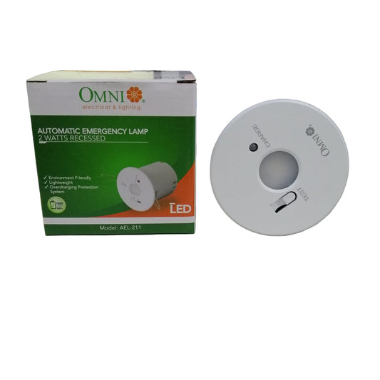 Omni AEL-211 emergency lamp 240V with automatic function for power outages and LED lighting