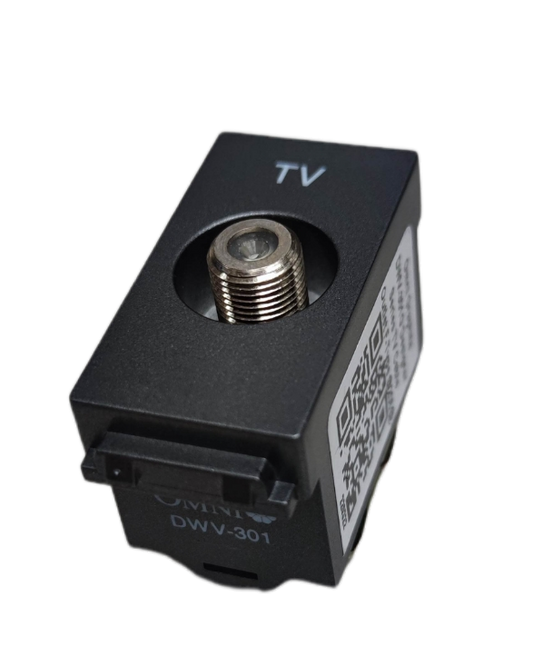 Omni cable TV outlet black TV connector power point for cable TV connection