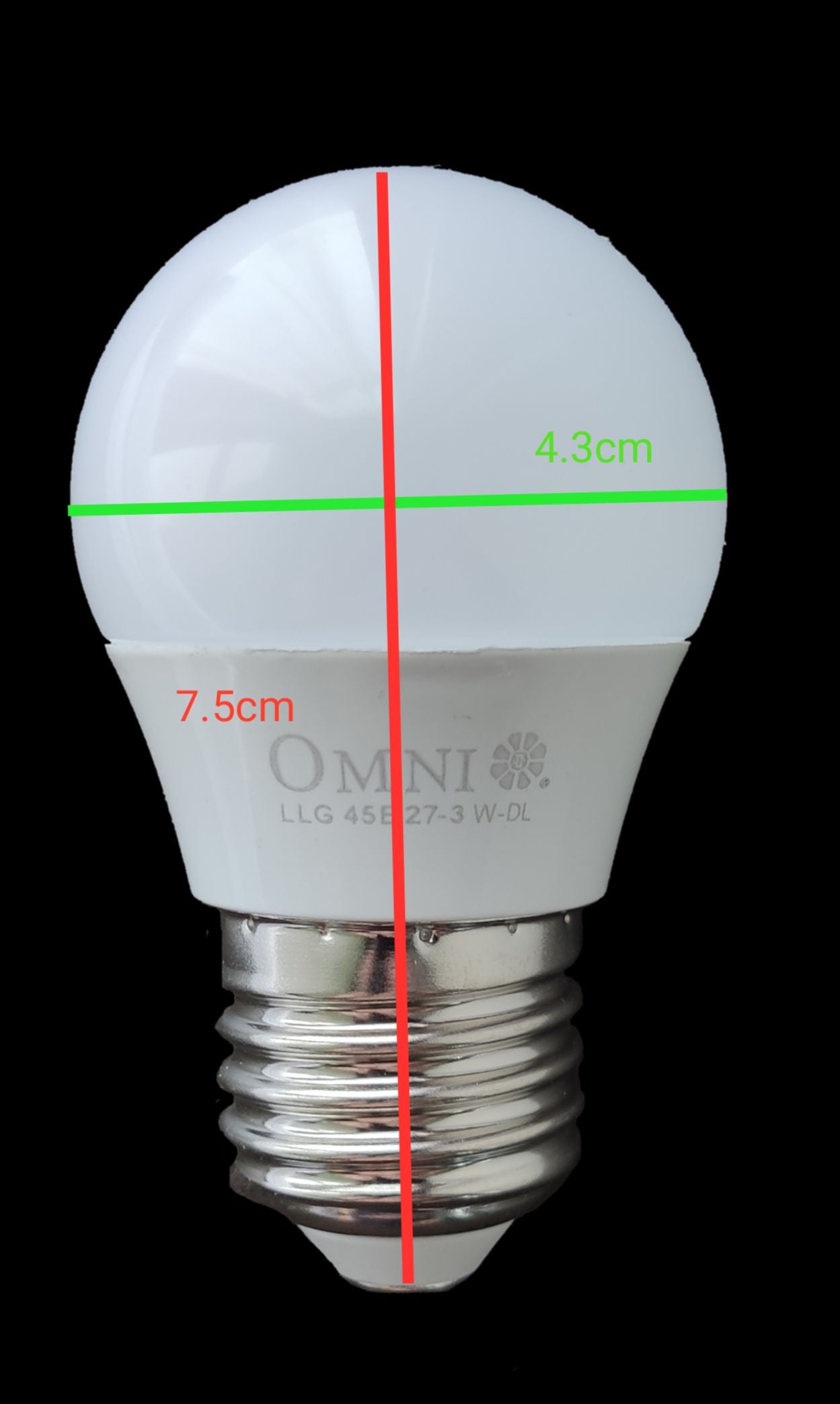 Omni E27 base 3W LED light bulb Warm White with a sleek design for energy-efficient lighting