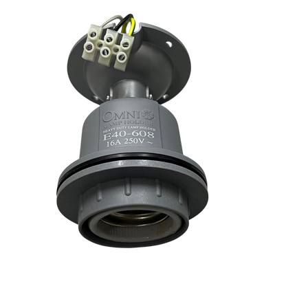 Omni E40-608 lamp holder 16A 250V designed for heavy-duty lighting installations