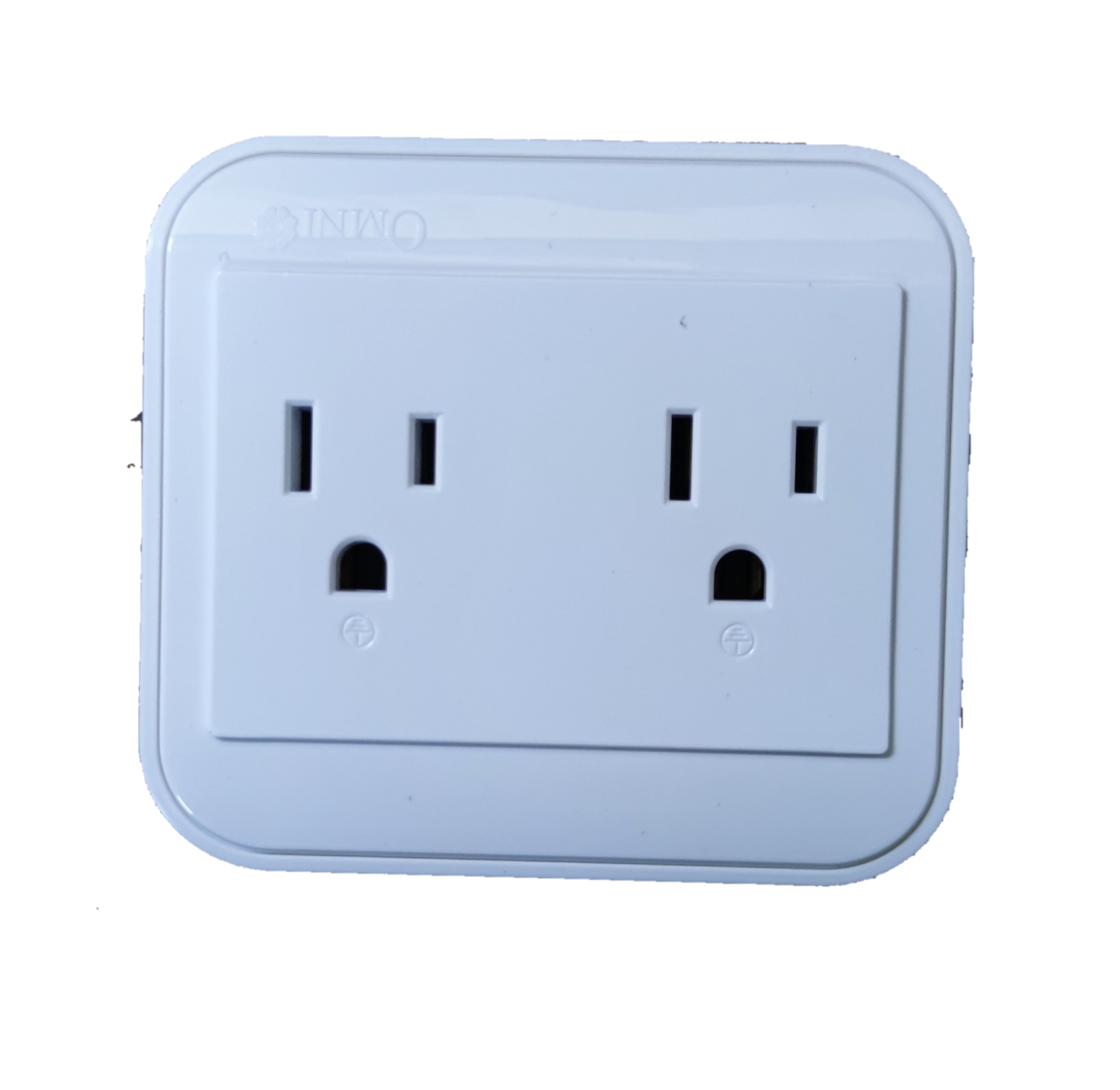 Omni electrical outlet surface type dual power points with white rectangular design