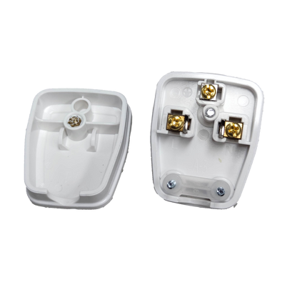 Omni flat pin plug WHG-008 20A 250V with three brass terminals for secure electric connections