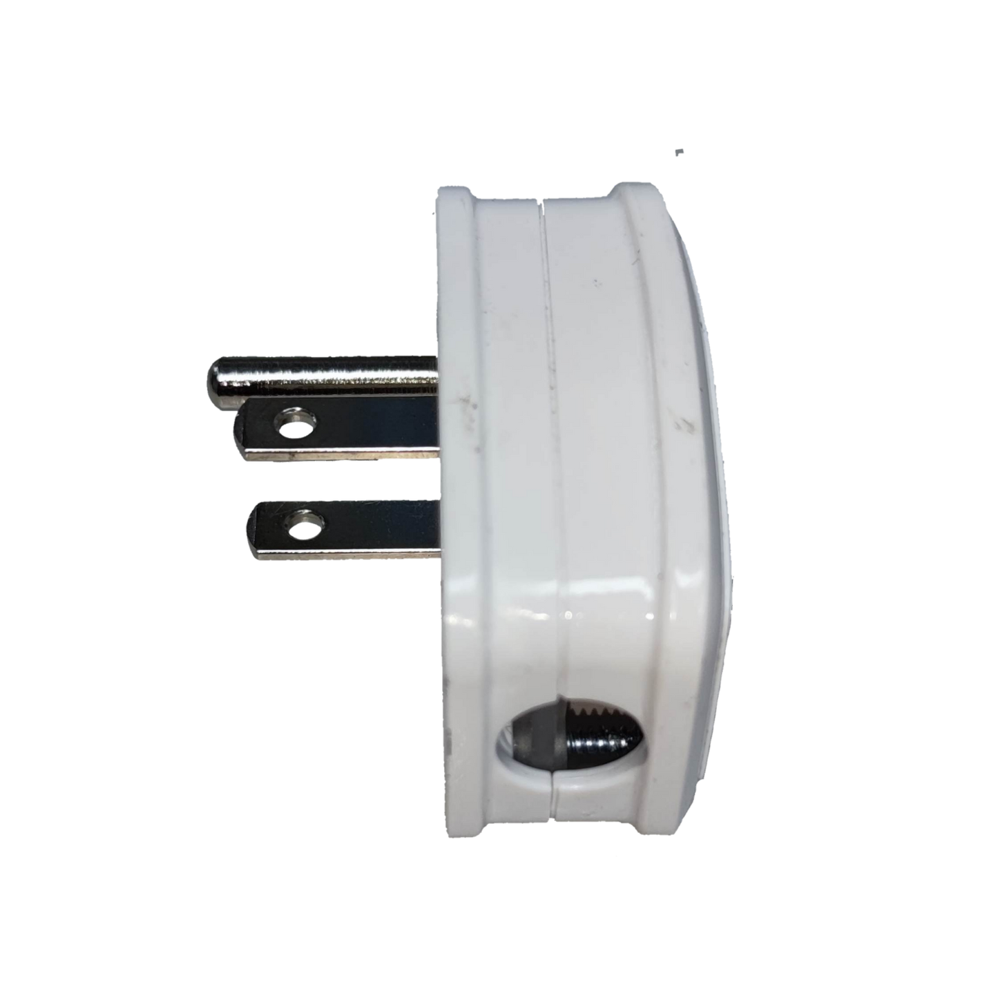 Omni flat pin plug WHG-008 20A 250V in white for reliable electrical connections