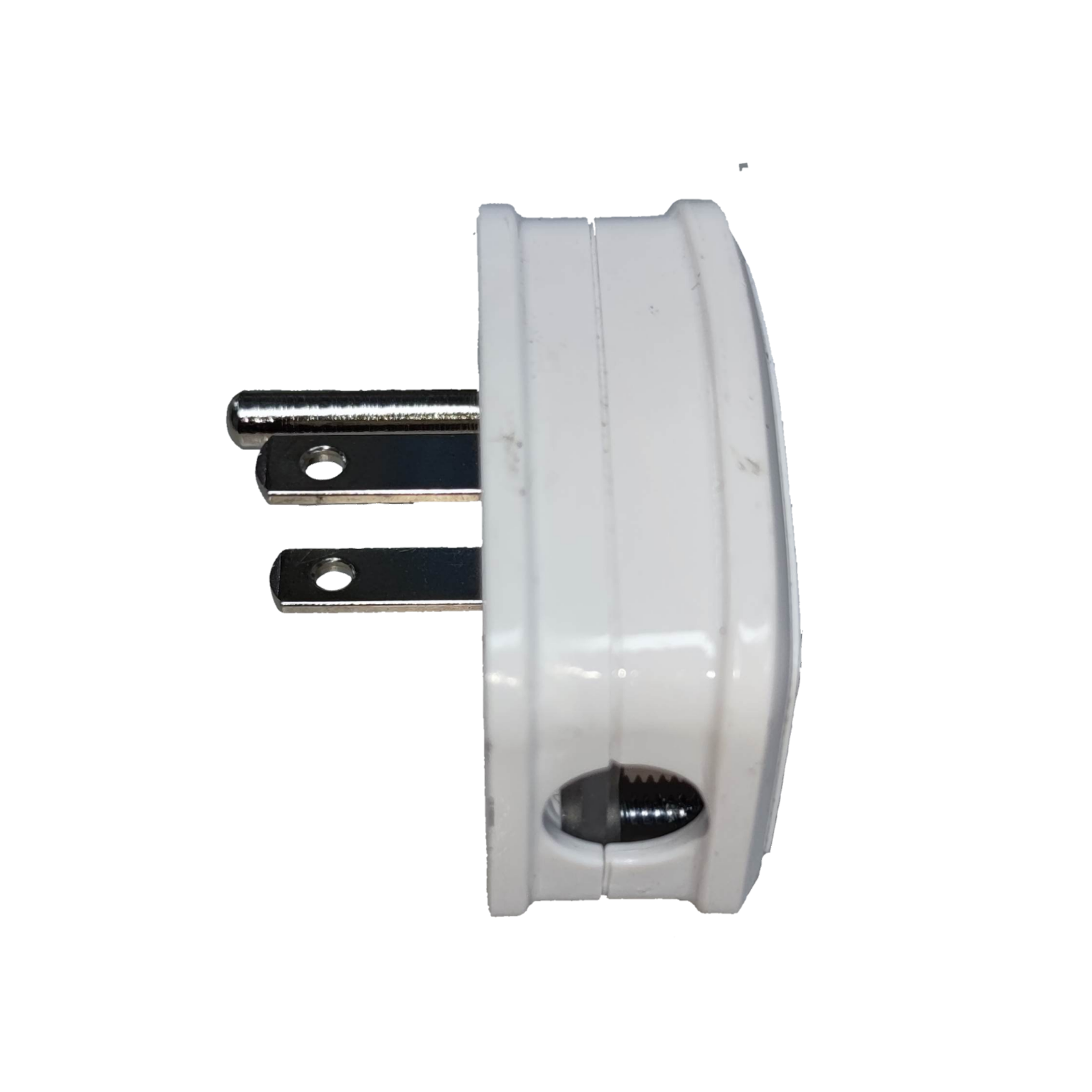 Omni flat pin plug WHG-008 20A 250V in white for reliable electrical connections