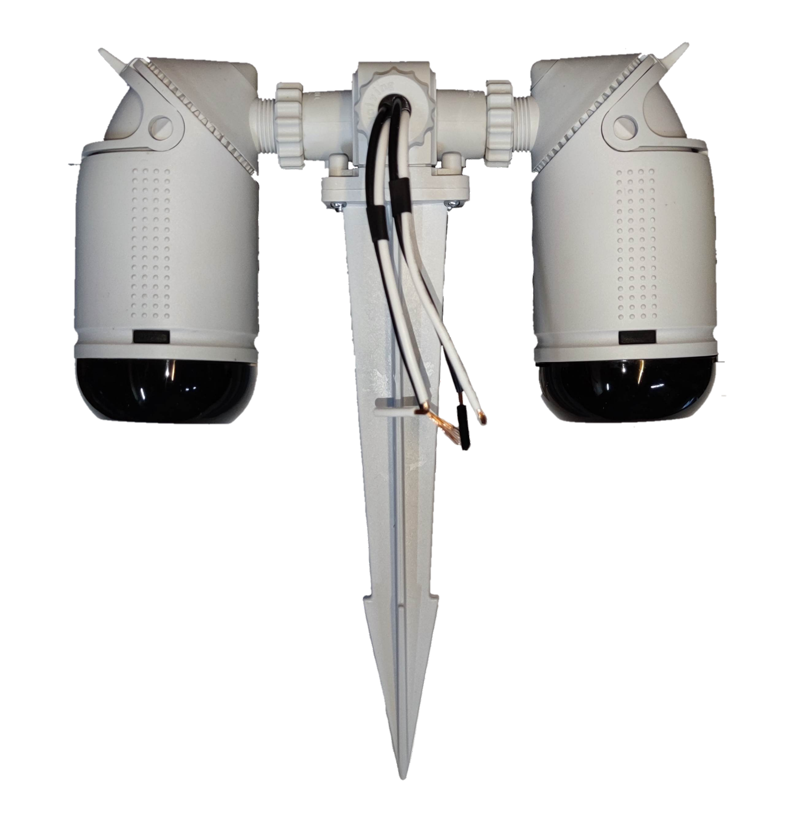 Omni garden lamp holder 2 x E27 with dual lights and ground stake for outdoor lighting