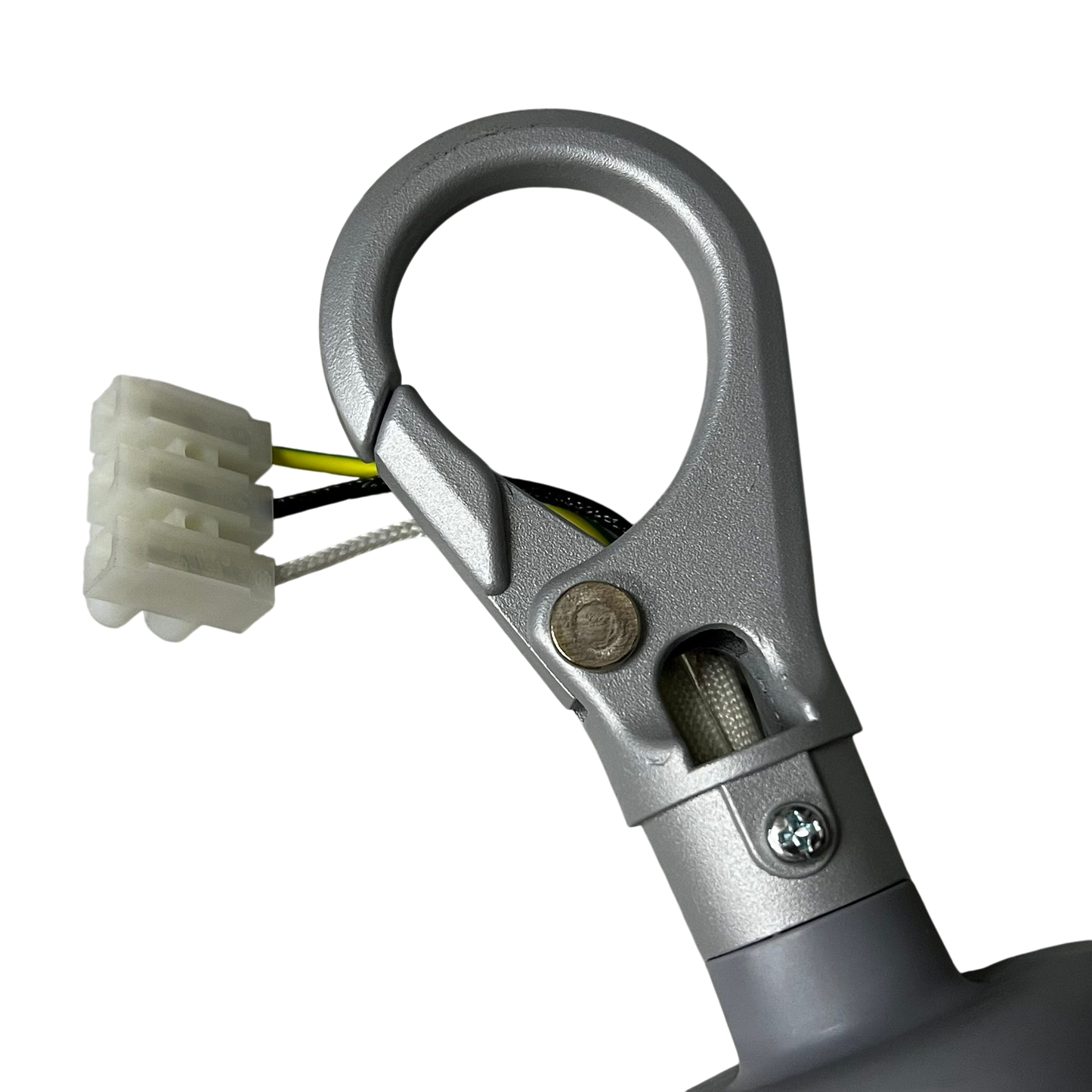 Omni heavy duty E40 lamp holder with secure hanging loop and electrical connectors for easy installation