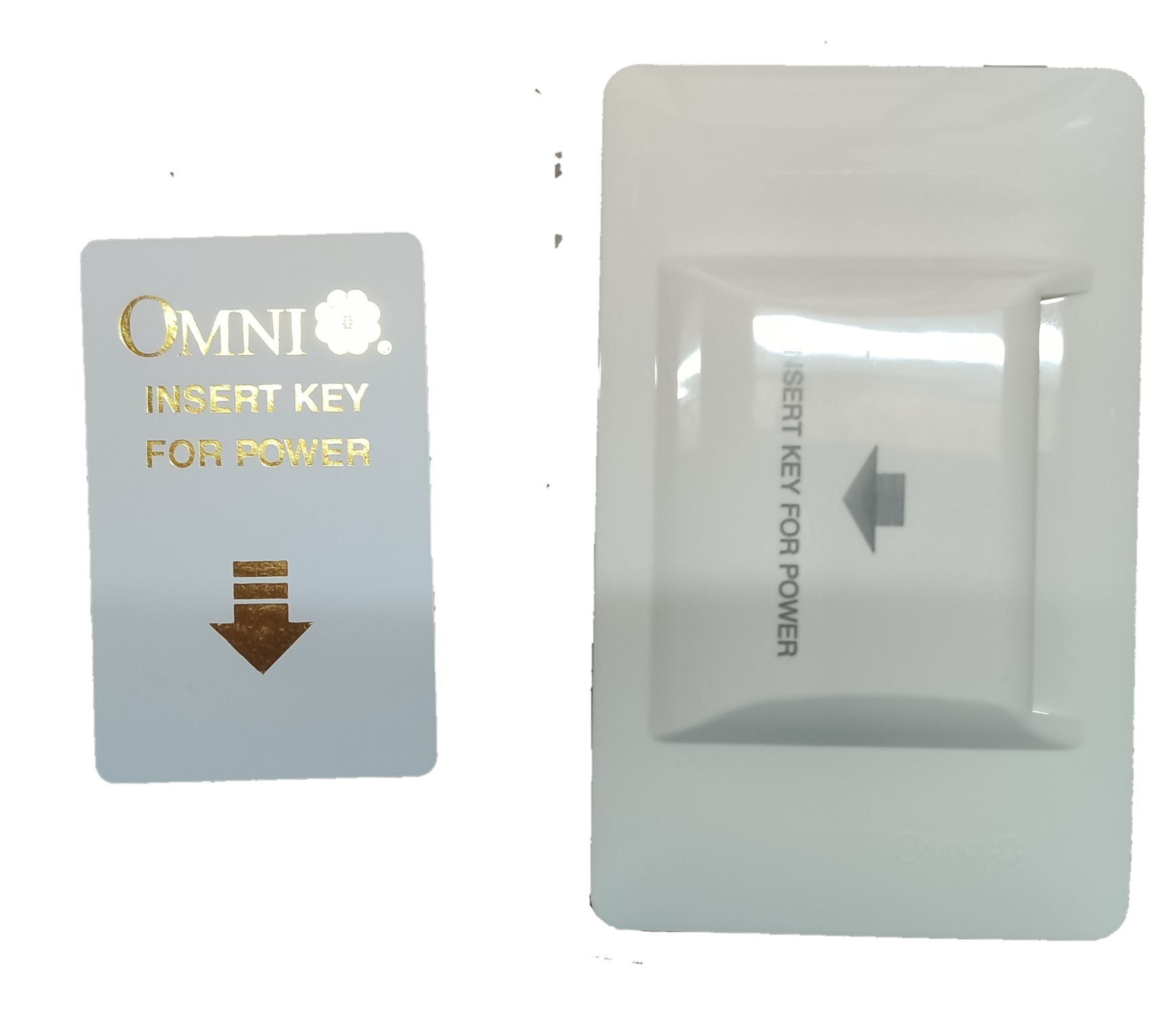 Omni key card switch 16A 220V with key insert for power control and modern design