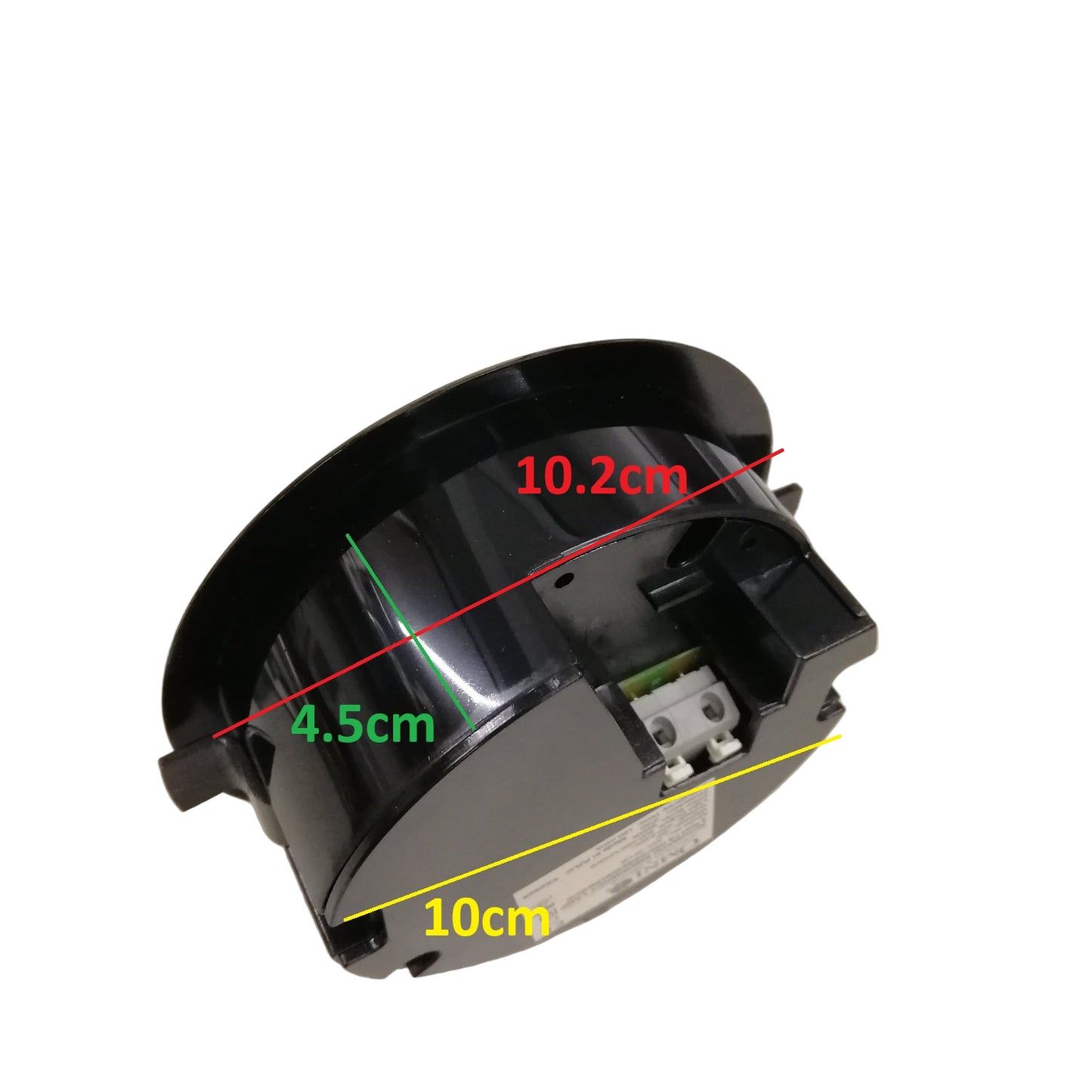 Omni LED emergency lamp 3W 240V with compact design and clear measurement details on the back