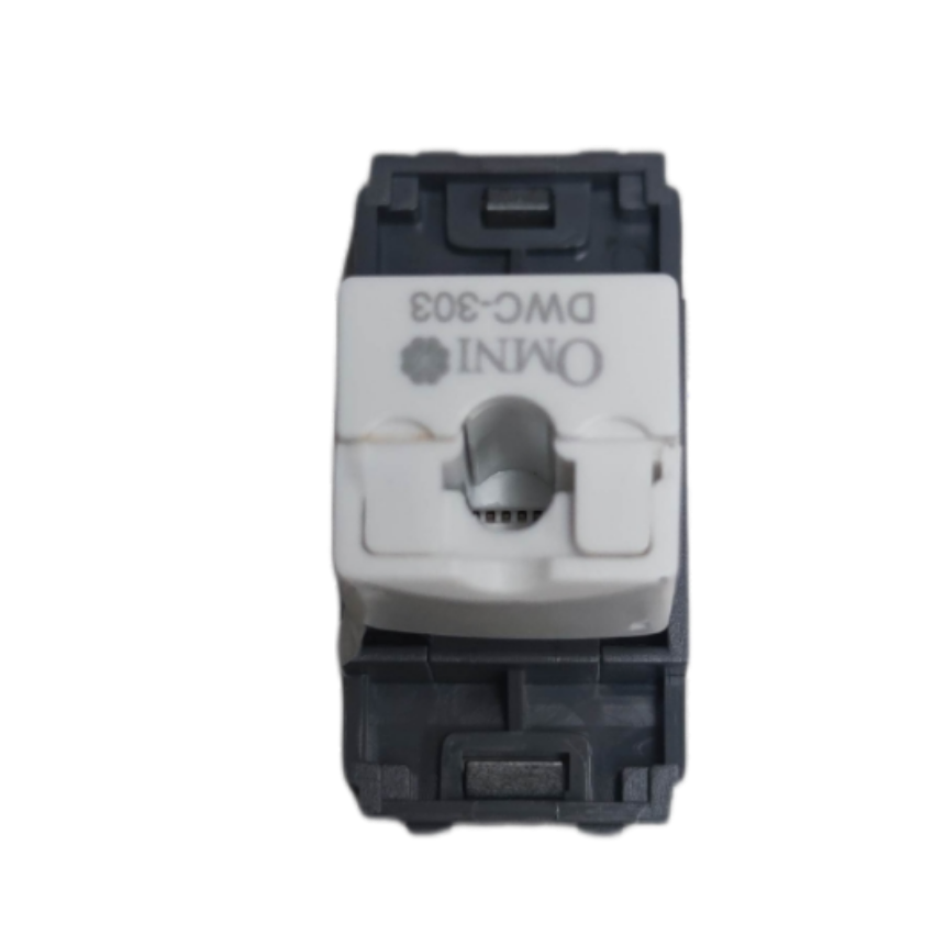 Omni LAN outlet device white modular keystone network jack insert for wall plate mounting