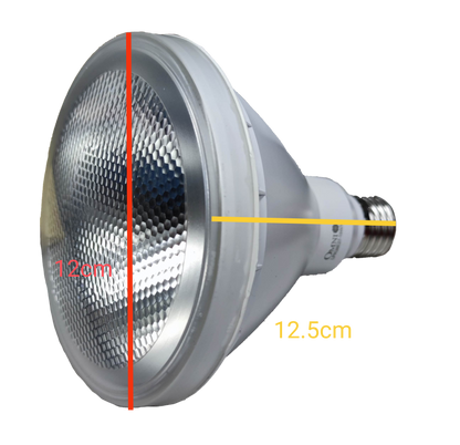 Omni PAR 38 LED 15W warm white bulb with reflective lens for enhanced brightness and energy efficiency