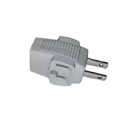 Omni triple top adaptor 10A 250V with dual socket and compact design for versatile connections