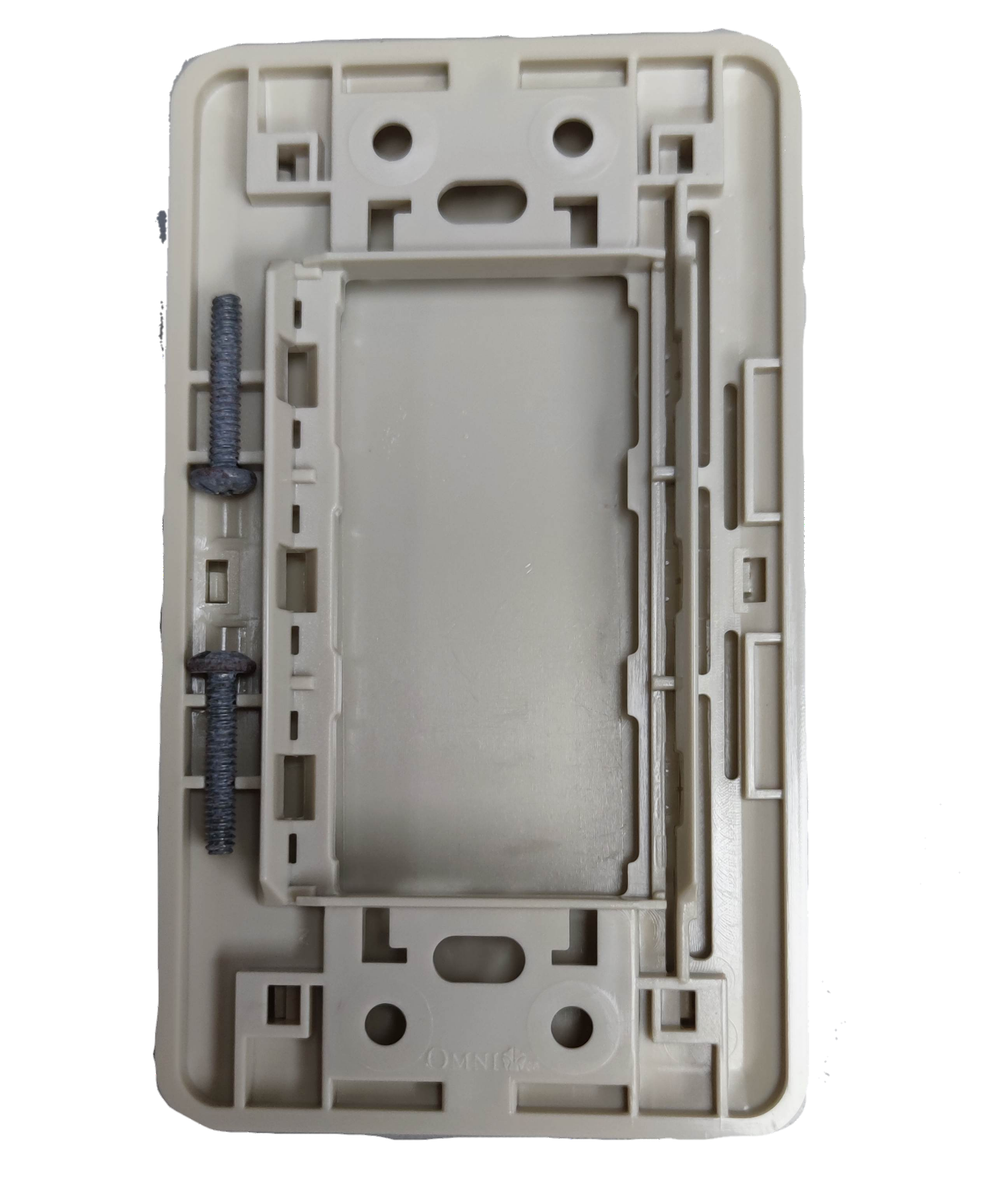 Omni WEP-100 classic cover beige power point switch plate with mounting screws