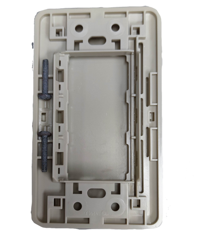 Omni WEP-100 classic cover beige power point switch plate with mounting screws