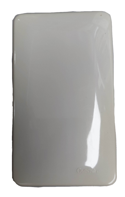 Omni WEP-100 classic cover white power point switch plate with smooth glossy finish
