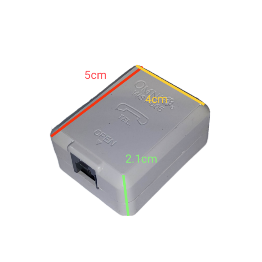 Omni WST-005 telephone outlet with measurements for easy installation and use