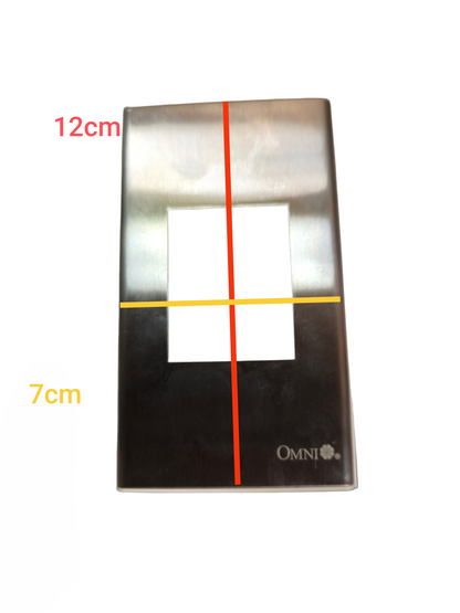 Omni WWP-111S device cover made of brushed metal for power points switches and plugs