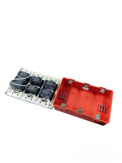 Omni 1 Way 1 Device with 500W Dimmer Switch internal components showing switch mechanism and mounting box