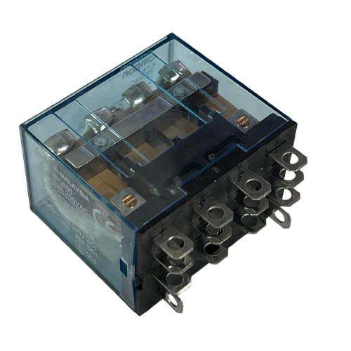 Omron LY4J 220VAC relay 14 Pins with clear cover and metal contacts for electrical applications