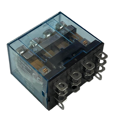 Omron LY4J 220VAC relay 14 Pins with clear cover and metal contacts for electrical applications