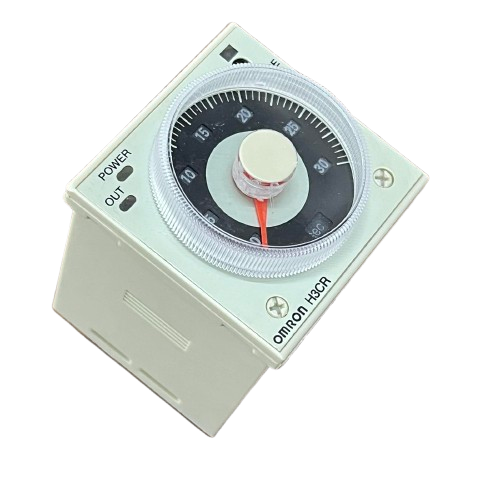 Omron H3CR multi range timer relay 8 pin analog dial timer with adjustable knob and red pointer