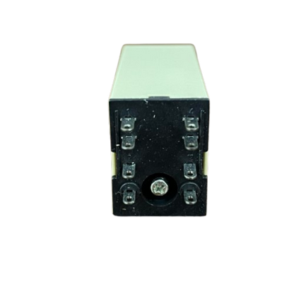 OMRON Timer Relay 10 seconds 8 pins 110V rectangular relay with black 8 pin base and mounting screw
