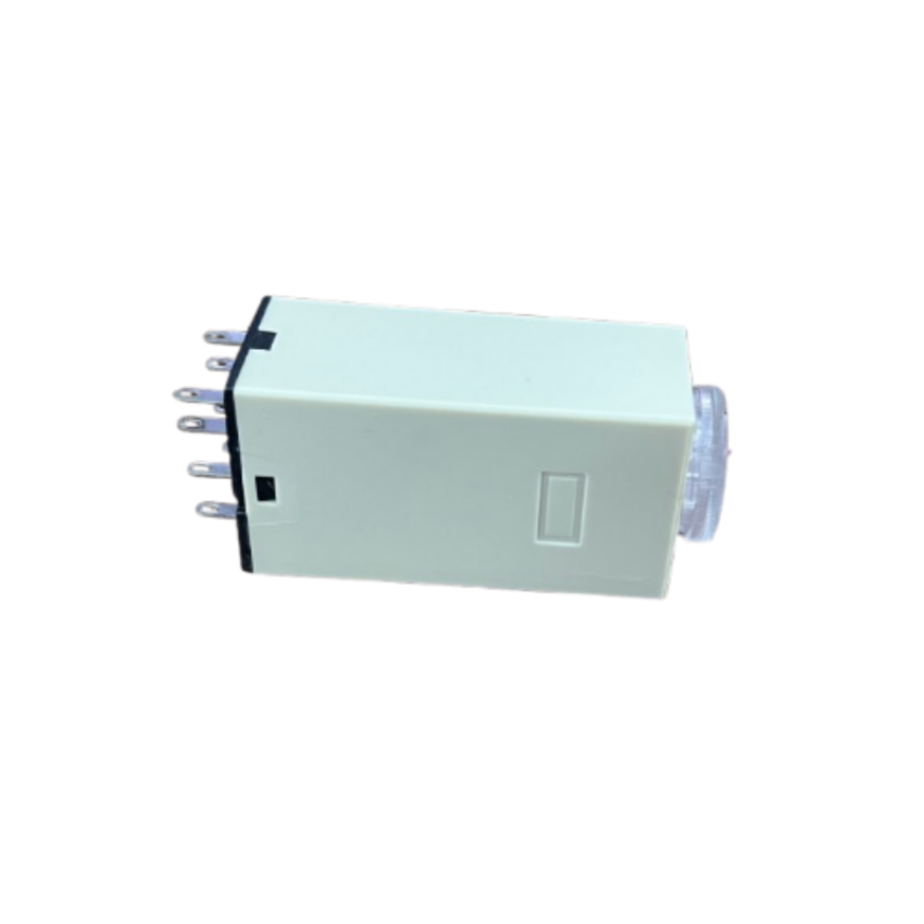OMRON RELAY TIMER beige rectangular housing with rotary dial and visible 8 pins Timer Relay 10 seconds 8 pins 110V