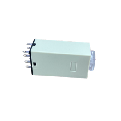 OMRON RELAY TIMER beige rectangular housing with rotary dial and visible 8 pins Timer Relay 10 seconds 8 pins 110V