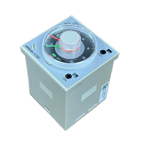 Omron timer relay 220V AC with adjustable dial for precise timing control in various applications