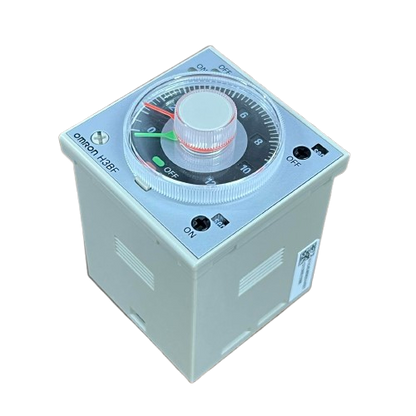 Omron timer relay 220V AC with adjustable dial for precise timing control in various applications