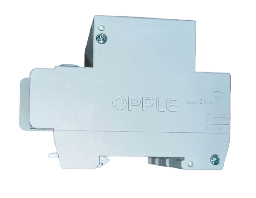 Opple 63A 4.5 KAIC 30mA RCBO electrical circuit breaker in white casing