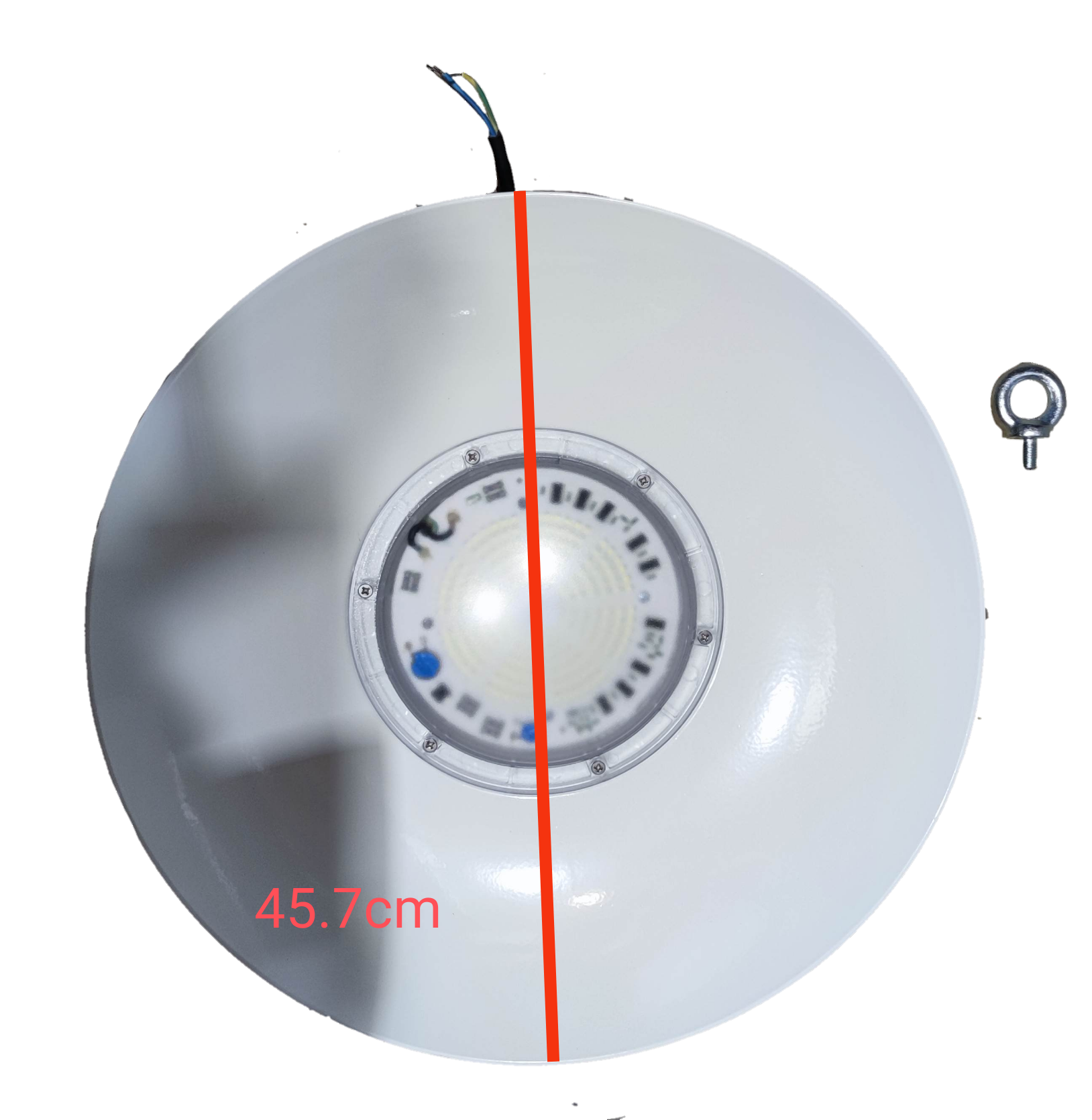 Orbik 200W LED high bay light 5700K Daylight 220V with a 45.7cm diameter design for bright illumination