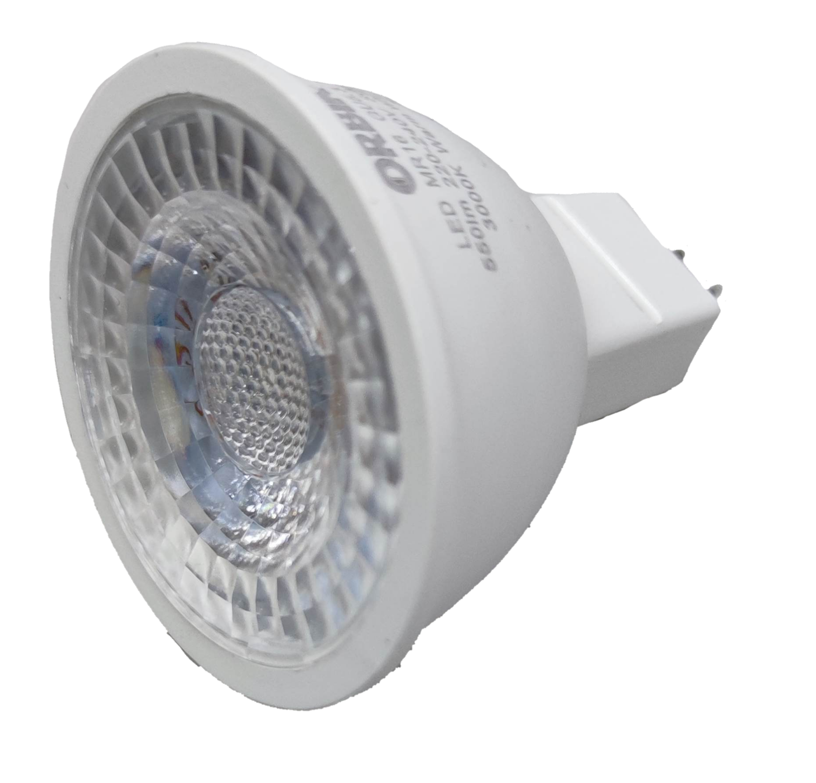Orbik 7W warm white LED spotlight 3000K with a clear bulb design for bright lighting