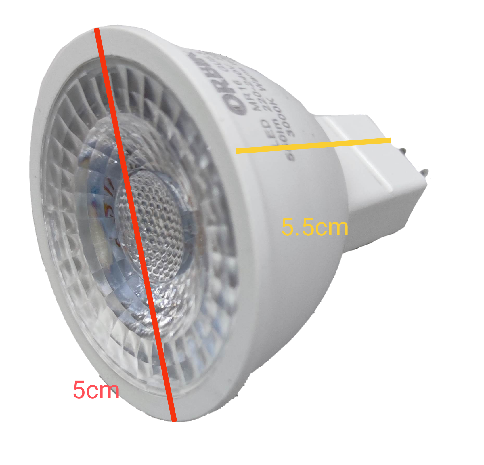 Orbik 7W warm white LED spotlight 3000K with a sleek design for enhanced lighting in any space