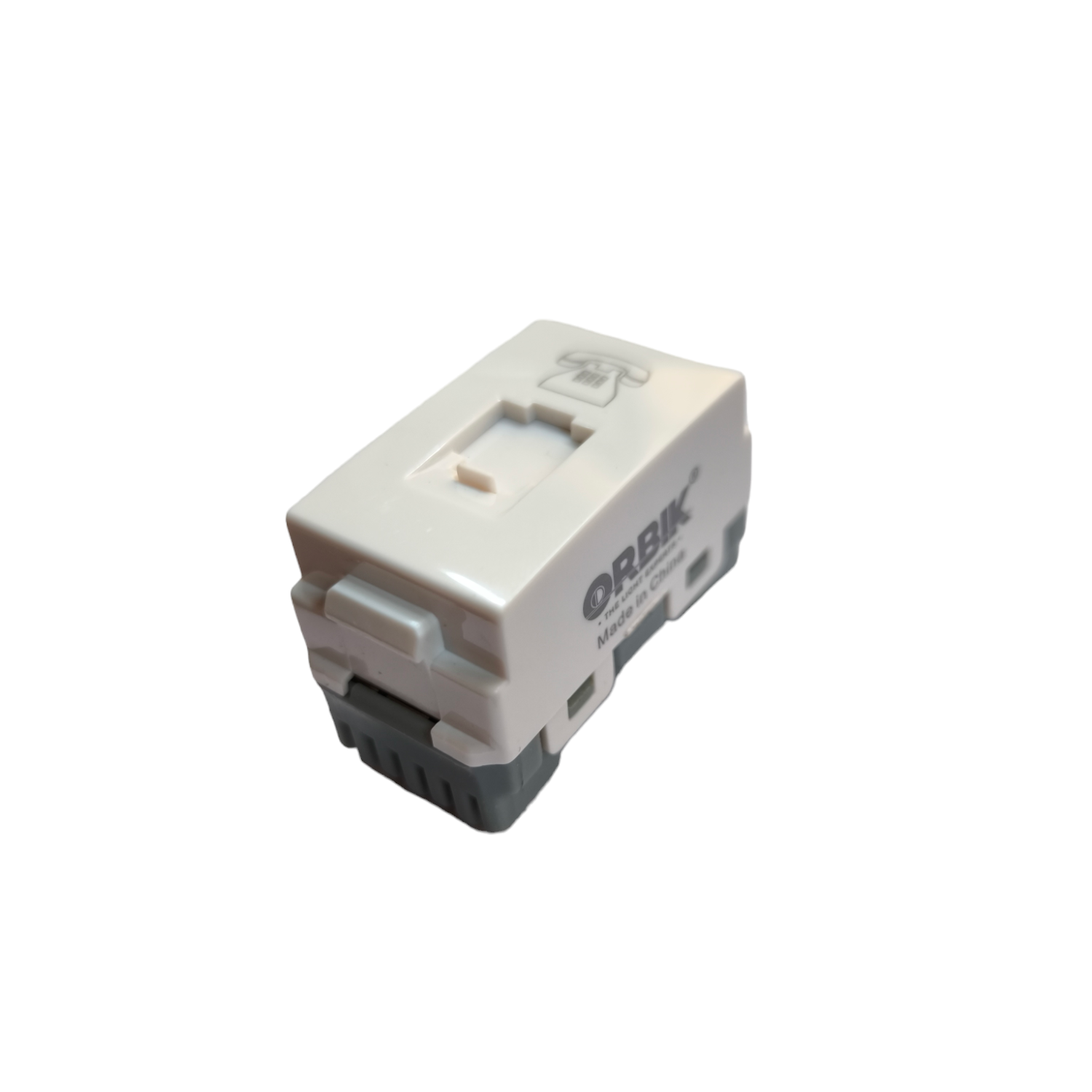 T&J Telephone Outlet 4C white modular connector for telephone wiring and network connections