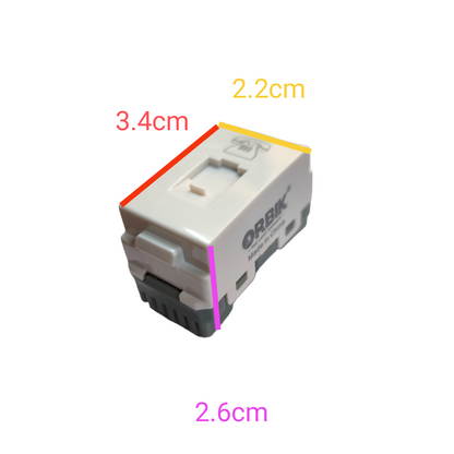 T&J Telephone Outlet 4C white modular connector for power points switches and plugs