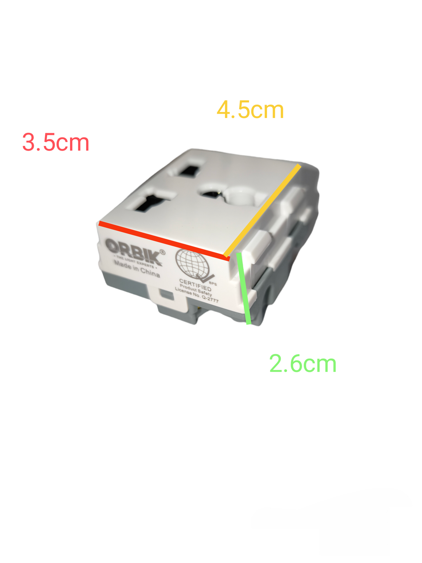 T&J Universal Outlet Device 16A 250V white power point adapter with multiple plug slots